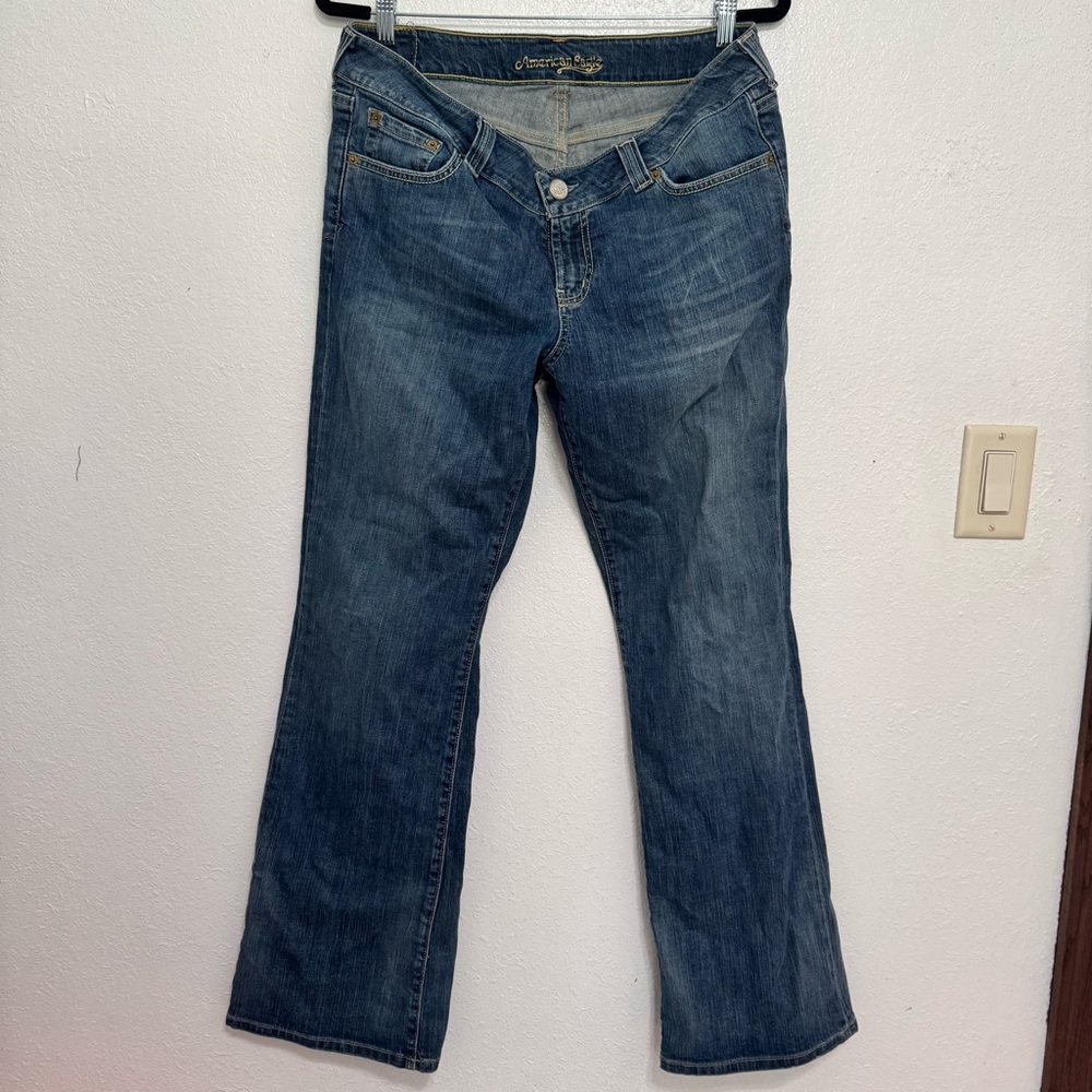 Vintage American Eagle AE 1977 boyfriend bootcut jeans size 14 - Picture 8 of 9